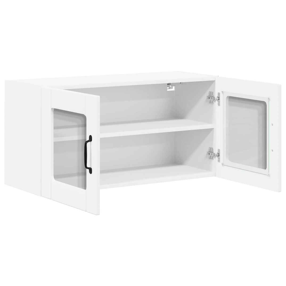 Wall Glass Cabinet LUCCA White 80 x 31 x 40 cm Engineered Wood