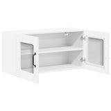 Wall Glass Cabinet LUCCA White 80 x 31 x 40 cm Engineered Wood - 45-Degree Angle