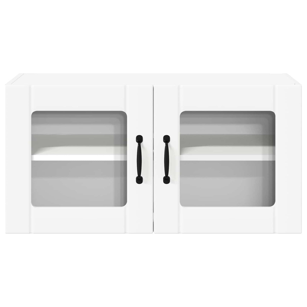 Wall Glass Cabinet LUCCA White 80 x 31 x 40 cm Engineered Wood