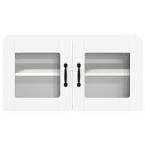Wall Glass Cabinet LUCCA White 80 x 31 x 40 cm Engineered Wood
