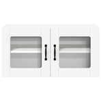 Wall Glass Cabinet LUCCA White 80 x 31 x 40 cm Engineered Wood