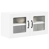 Wall Glass Cabinet LUCCA White 80 x 31 x 40 cm Engineered Wood