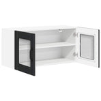 Wall Glass Cabinet LUCCA Black 80 x 31 x 40 cm Engineered Wood