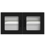 Kitchen Wall Cabinet Black 80 x 31 x 40 cm Engineered Wood - Rear View