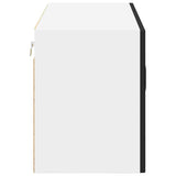 Wall Glass Cabinet LUCCA Black 80 x 31 x 40 cm Engineered Wood