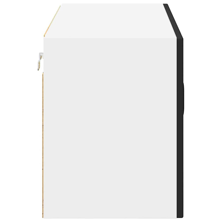 Wall Glass Cabinet LUCCA Black 80 x 31 x 40 cm Engineered Wood
