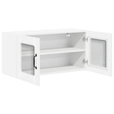 Wall Glass Cabinet LUCCA High Gloss White 80 x 31 x 40 cm
