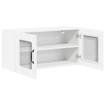 Wall Glass Cabinet LUCCA High Gloss White 80 x 31 x 40 cm