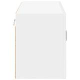 Wall Glass Cabinet LUCCA High Gloss White 80 x 31 x 40 cm