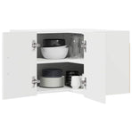 Wall Corner Cabinet LUCCA White 57 x 57 x 40 cm Engineered Wood