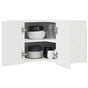 Wall Corner Cabinet LUCCA White 57 x 57 x 40 cm Engineered Wood