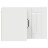 Wall Corner Cabinet LUCCA White 57 x 57 x 40 cm Engineered Wood - Rear View