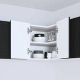 Kitchen Wall Cabinet Black 57 x 57 x 40 cm Engineered Wood - Top-Down View