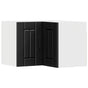 Wall Corner Cabinet LUCCA Black 57 x 57 x 40 cm Engineered Wood