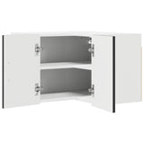 Wall Corner Cabinet LUCCA Black 57 x 57 x 40 cm Engineered Wood - Top-Down View
