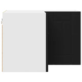 Kitchen Wall Cabinet Black 57 x 57 x 40 cm Engineered Wood - Close-Up Angle