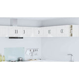 Wall Corner Cabinet LUCCA High Gloss White 57 x 57 x 40 cm - Low Angle