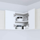 Kitchen Wall Cabinet High Gloss White 57 x 57 x 40 cm - Top-Down View