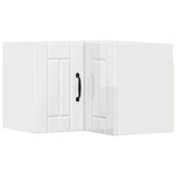 Wall Corner Cabinet LUCCA High Gloss White 57 x 57 x 40 cm