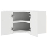 Wall Corner Cabinet LUCCA High Gloss White 57 x 57 x 40 cm