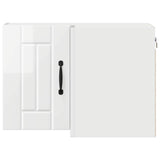 Wall Corner Cabinet LUCCA High Gloss White 57 x 57 x 40 cm
