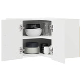 Wall Corner Cabinet LUCCA High Gloss White 57 x 57 x 40 cm