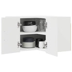 Wall Corner Cabinet LUCCA High Gloss White 57 x 57 x 40 cm