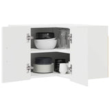 Kitchen Wall Cabinet High Gloss White 57 x 57 x 40 cm - Side View