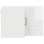Wall Corner Cabinet LUCCA High Gloss White 57 x 57 x 40 cm