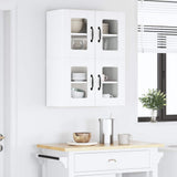 Wall Glass Cabinet LUCCA White 60 x 31 x 40 cm Engineered Wood