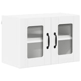 Wall Glass Cabinet LUCCA White 60 x 31 x 40 cm Engineered Wood - Front View