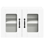 Wall Glass Cabinet LUCCA White 60 x 31 x 40 cm Engineered Wood