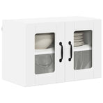 Wall Glass Cabinet LUCCA White 60 x 31 x 40 cm Engineered Wood