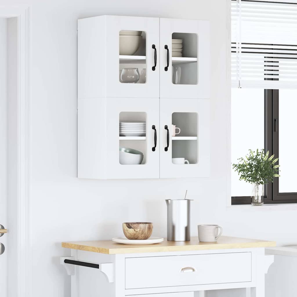 Kitchen Wall Cabinet with Shelf 2 pcs White 60 x 31 x 40 cm