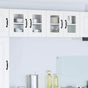 Wall Glass Cabinet LUCCA 2 pcs White Engineered Wood