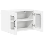 Wall Glass Cabinet LUCCA 2 pcs White Engineered Wood