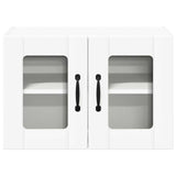 Wall Glass Cabinet LUCCA 2 pcs White 60 x 31 x 40 cm - Close-Up Angle