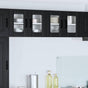 Wall Glass Cabinet LUCCA Black 60 x 31 x 40 cm Engineered Wood