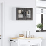 Wall Glass Cabinet LUCCA Black 60 x 31 x 40 cm Engineered Wood