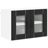 Wall Glass Cabinet LUCCA Black 60 x 31 x 40 cm Engineered Wood