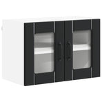 Wall Glass Cabinet LUCCA Black 60 x 31 x 40 cm Engineered Wood