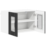 Wall Glass Cabinet LUCCA Black 60 x 31 x 40 cm Engineered Wood