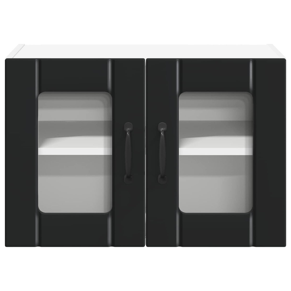 Wall Glass Cabinet LUCCA Black 60 x 31 x 40 cm Engineered Wood