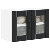 Wall Glass Cabinet LUCCA Black 60 x 31 x 40 cm Engineered Wood