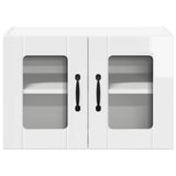 Wall Glass Cabinet LUCCA High Gloss White 60 x 31 x 40 cm - Rear View
