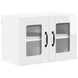Wall Glass Cabinet LUCCA 2 pcs High Gloss White 60 x 31 x 40 cm - 45-Degree Angle