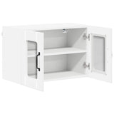 Wall Glass Cabinet LUCCA 2 pcs High Gloss White 60 x 31 x 40 cm - Rear View