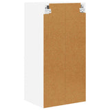 Wall Glass Cabinet LUCCA White 40 x 31 x 80 cm Engineered Wood - Low Angle