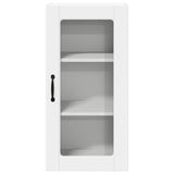 Wall Glass Cabinet LUCCA White 40 x 31 x 80 cm Engineered Wood - Rear View