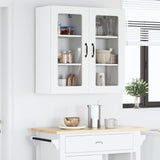 Wall Glass Cabinet LUCCA 2 pcs White 40 x 31 x 80 cm - Top-Down View